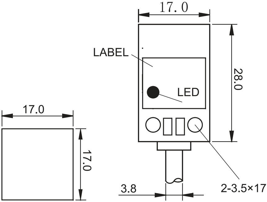 חיישני קירבה MULTICOMP SQUARE PROXIMITY SENSORS MP002207